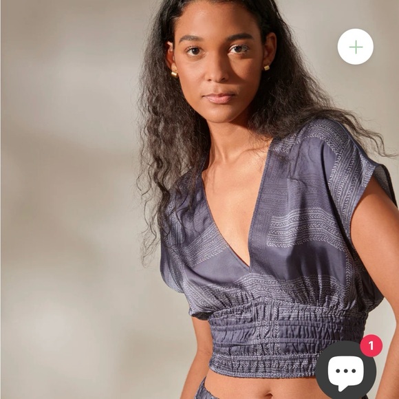 Lemlem silk set. Alia Plunge top & Desta pants. Worn 1x. Coordinating set. - Picture 3 of 7